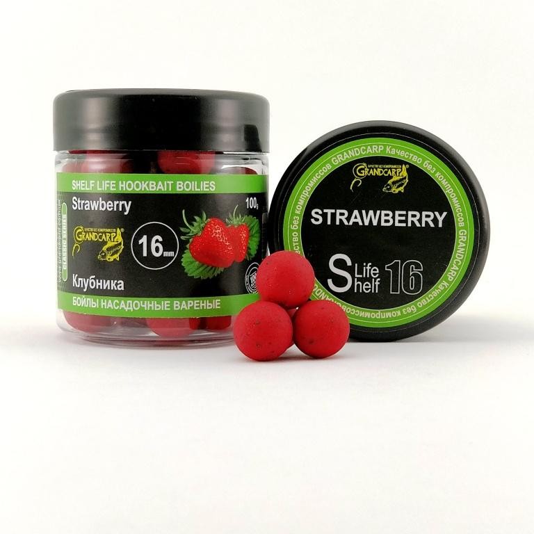 Бойлы насадочные вареные Grandcarp КЛУБНИКА Ø16 мм 100 г (BBC001)