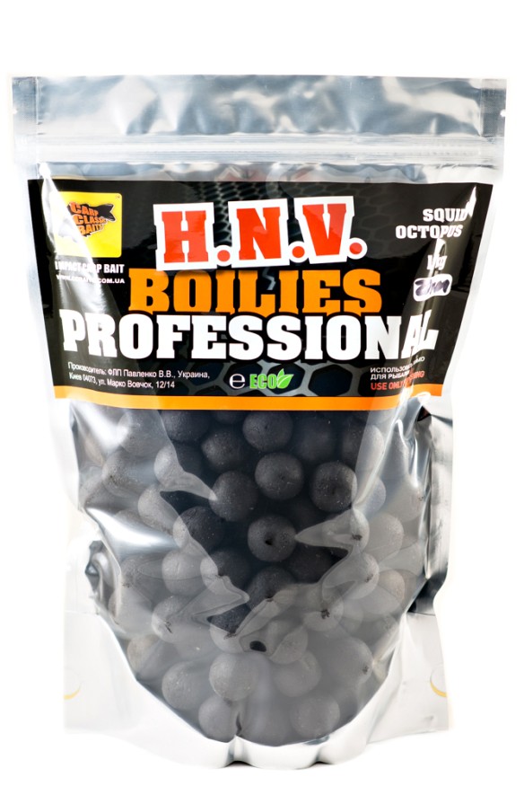 Бойлы CC Baits Professional Soluble Squid Octopus 20mm 1kg