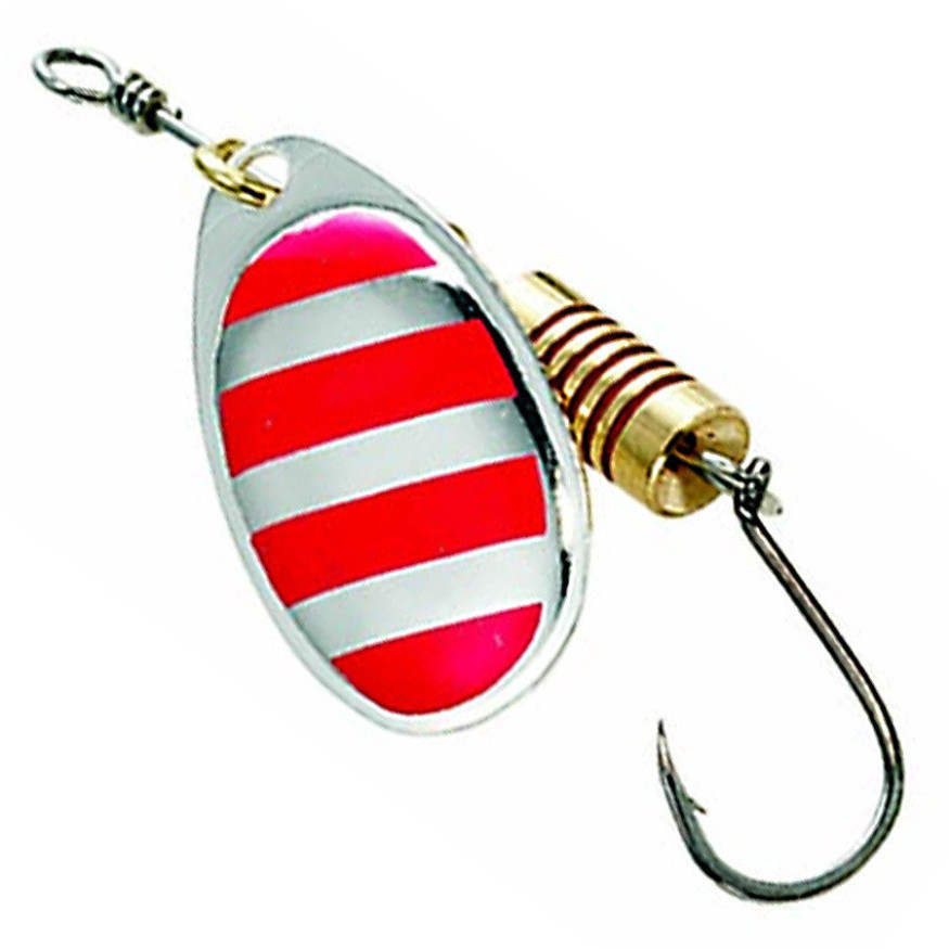 Блесна-вертушка DAM Effzett Standart With Single Hook 6гр (red stripes)