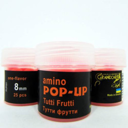Бойлы amino POP-UP Grandcarp TUTTI FRUTTI (ТУТТИ ФРУТТИ) Ø8 мм 25 шт. (PUP091)