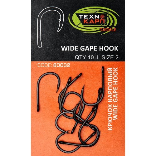 Крючок Технокарп Wide Gape Hook #2, (10 шт)