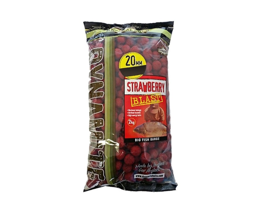 Бойлы Dynamite Baits Strawberry Blast Shelf Life Boilie 2kg 20mm