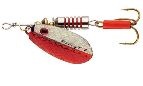 Вращающаяся блесна Cormoran Cora-Z Spinner Flash-GT №4 pearl/red