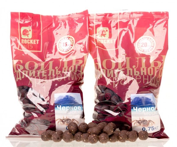 Бойлы Rocket Baits Черное Море (креветка/мидии/краб) 15mm 750g