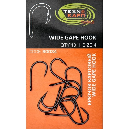 Крючок Технокарп Wide Gape Hook #6, (10 шт)
