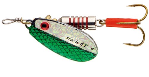 Вращающаяся блесна Cormoran Cora-Z Spinner Flash-GT №1 pearl/green