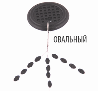 Стопор Bratfishing силиконовый овальный чёрный /SSS/ 12 штук