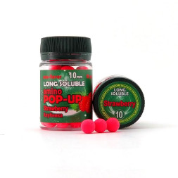 Бойлы долгорастворимые amino POP-UP Grandcarp STRWBERRY (КЛУБНИКА) Ø10 мм 50 шт. (PUL005)
