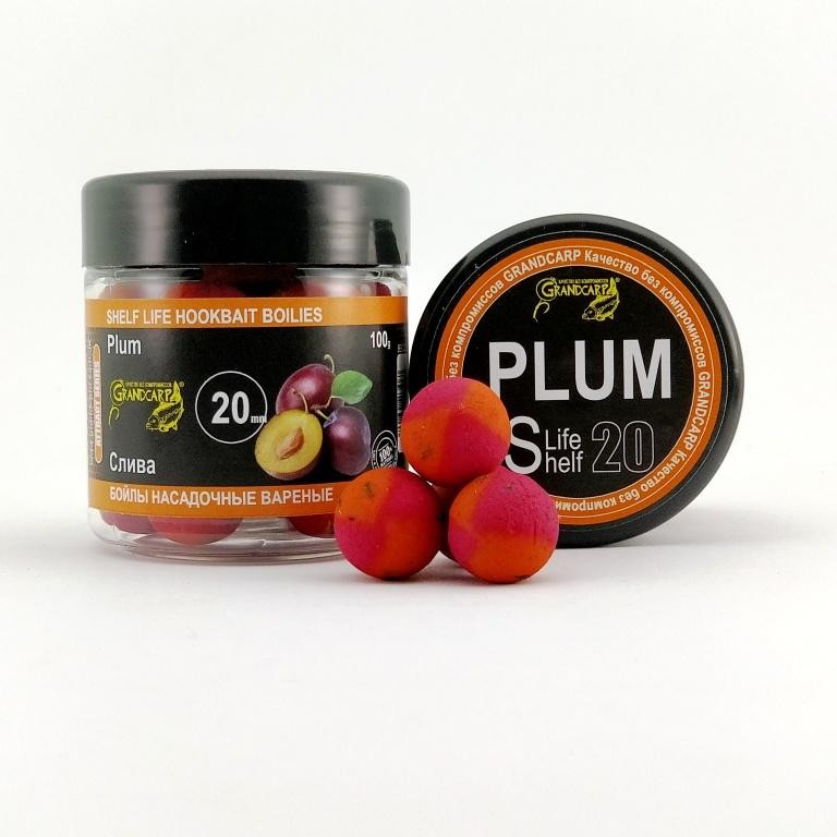 Бойлы насадочные вареные Grandcarp СЛИВА Ø20 мм 100 г (BBC023)