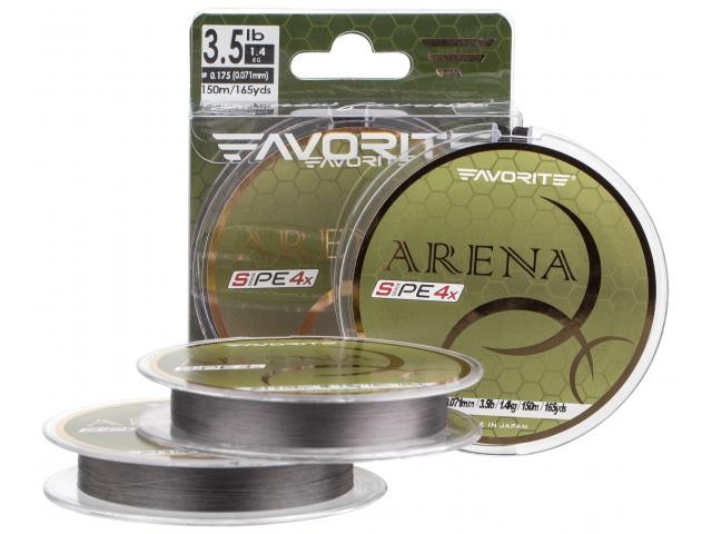 Шнур Favorite Arena PE 4x 100m (silver gray)