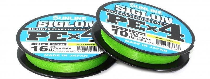 Шнур Sunline Siglon PE х4 150m (салат.) #0.6/0.132mm 10lb/4.5kg