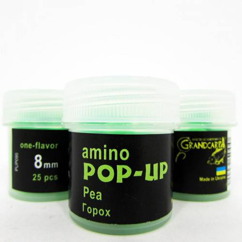 Бойлы amino POP-UP Grandcarp PEA (ГОРОХ) Ø8 мм 25 шт. (PUP095)