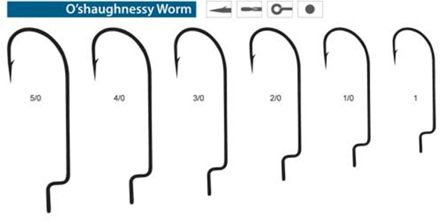 Крючки Bratfishing O`Shaughnessy Worm, Black Nickel # 3/0