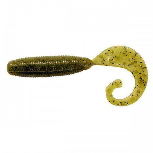 Съедобный силикон Reins FAT G-TAIL GRUB 4&quot; 001 Watermelon seed 10 шт (8см)
