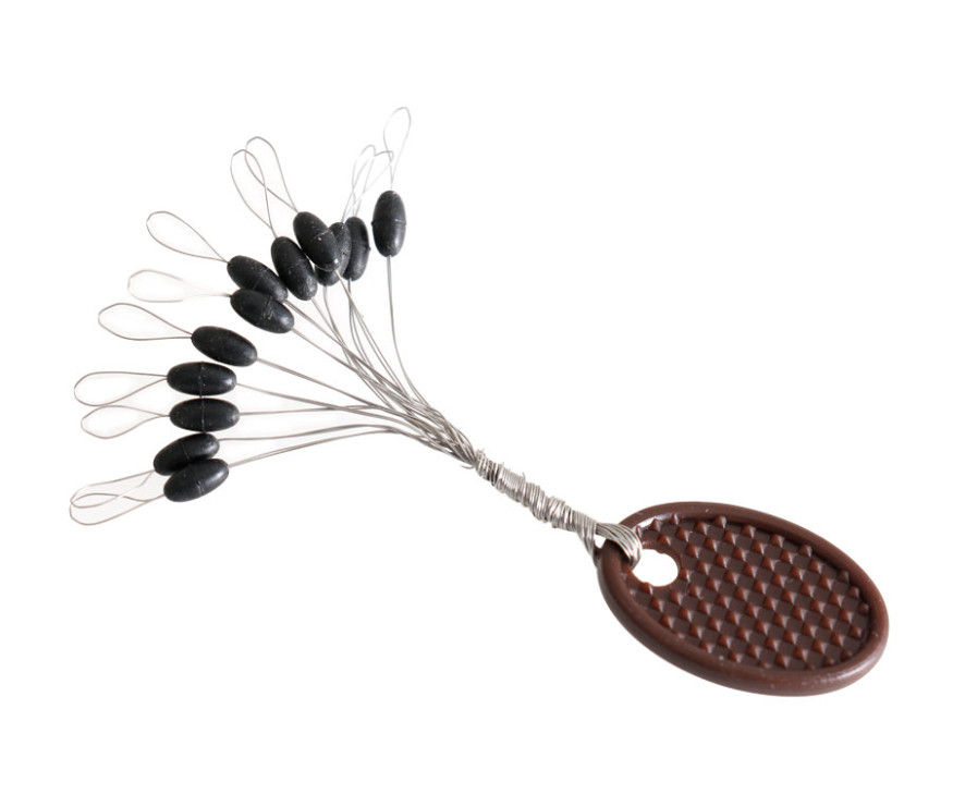 Стопоры для лески Flagman черные L 0,22 мм 12 шт