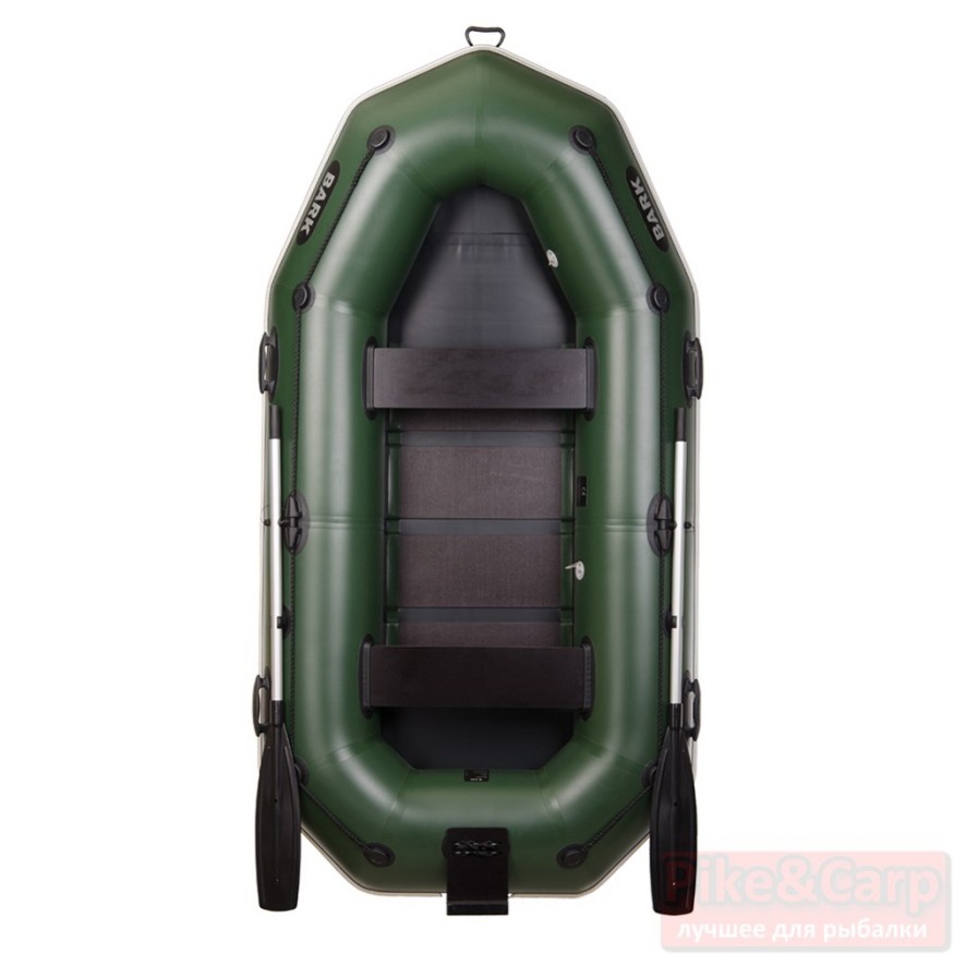 Надувная лодка Bark B-270NP гребная двухместная с навесным транцем и привальным брусом