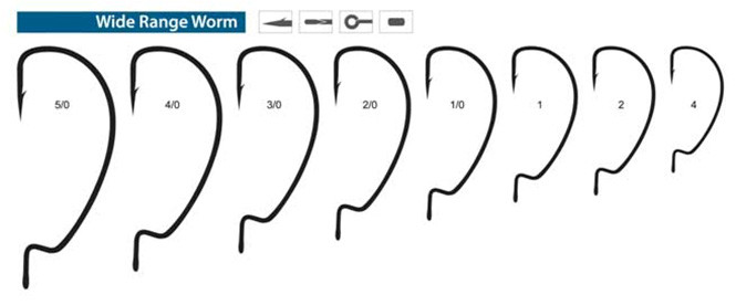 Крючки Bratfishing Wide Range Worm, Black Nickel # 3/0 10шт