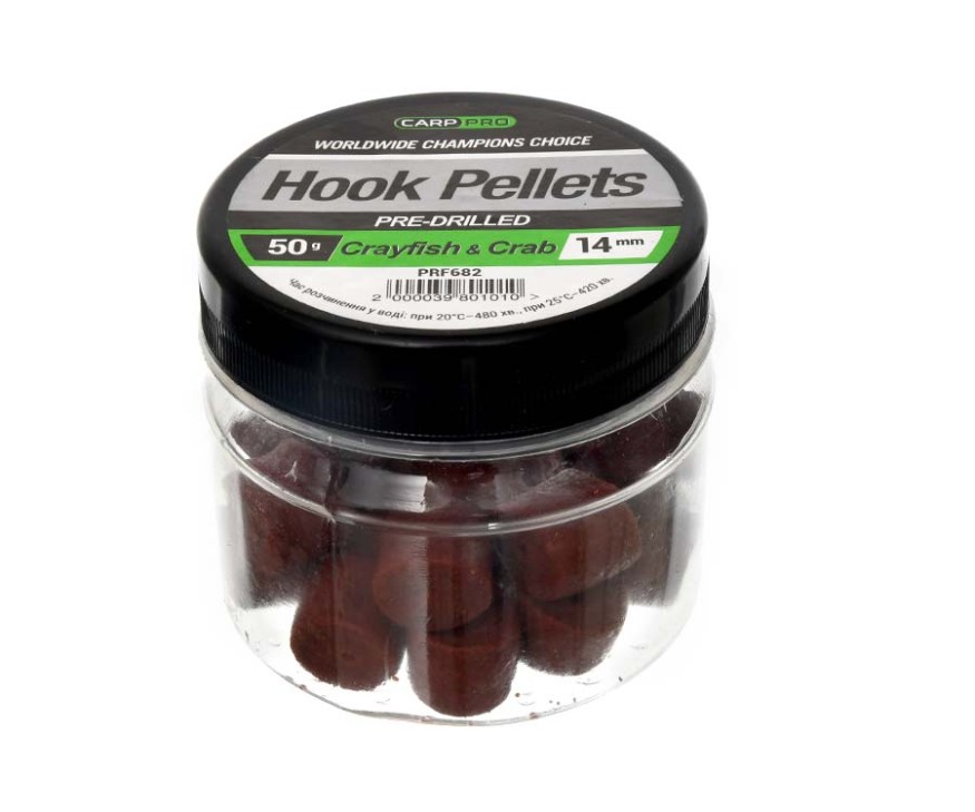 Насадочный пеллетс Carp Pro Pre-Drilled Crayfish&amp;Crab 14мм