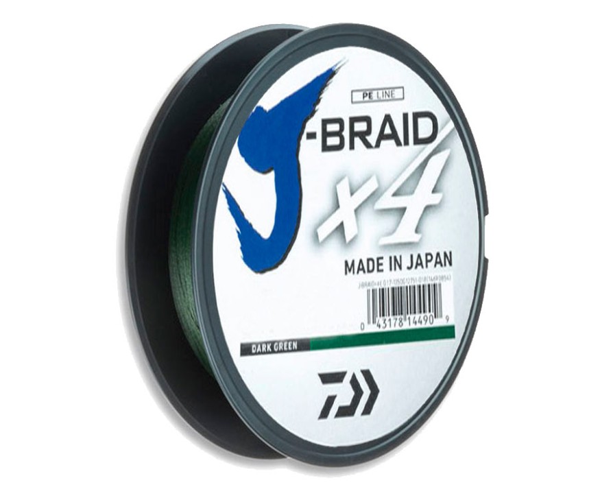 Шнур Daiwa J-Braid X4E 0.17mm 270m dark green