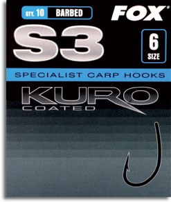 Крючки Fox S3 Kuro Hook Size 10 barbed