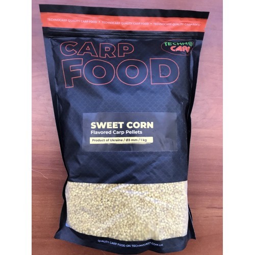 Пеллетс Technocarp Flavored Carp Pellets Sweetcorn 3mm 1kg