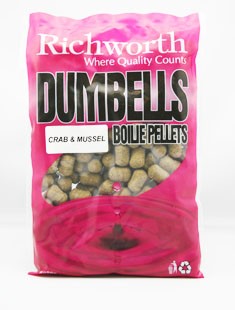 Бойлы Richworth Dumbell Boilie Pellets 14mm Crab&amp;Mussel, 400g