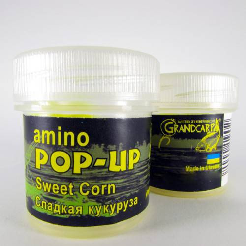 Бойлы amino POP-UP Grandcarp SWEET CORN (СЛАДКАЯ КУКУРУЗА) Ø10 мм 15 шт. (PUP019)