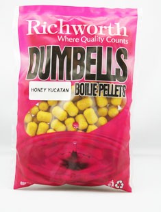 Бойлы Richworth Dumbell Boilie Pellets 14mm Honey Yucatan, 400g
