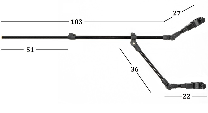 Держатель Ranger Feeder Arm Double 80-130 см (Арт.RA 8835)