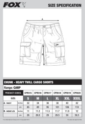 Шорты Fox CHUNK Cargo Shorts Heavy Twill Grey 