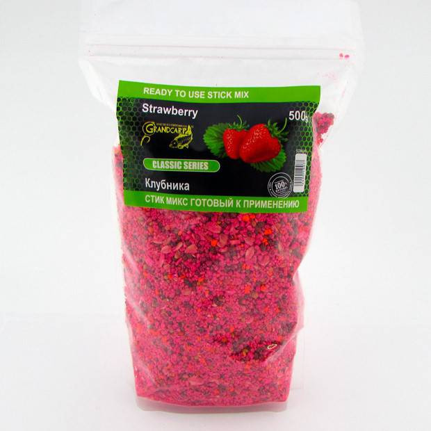Стик микс Grandcarp готовый к применению КЛУБНИКА 500 г (STM010)
