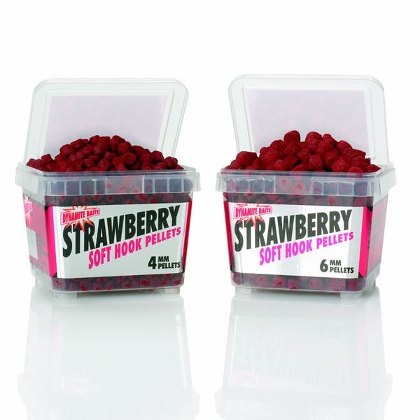 Насадочный пеллетс Dynamite Baits Strawberry Soft Hook 6mm