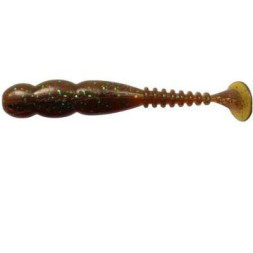 Съедобный силикон Reins FAT ROCKVIBE SHAD 4&quot; 565 Motor Oil Green Flake 6шт (10см)