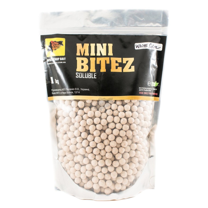 Пылящие бойлы CC Baits Mini Bitez White Spice 10мм