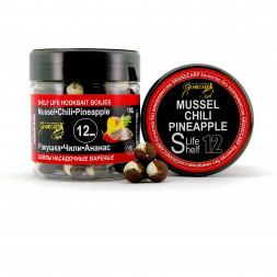 Бойлы насадочные вареные Grandcarp РАКУШКА•ЧИЛИ•АНАНАС Ø12 мм 100 г (BBC065)