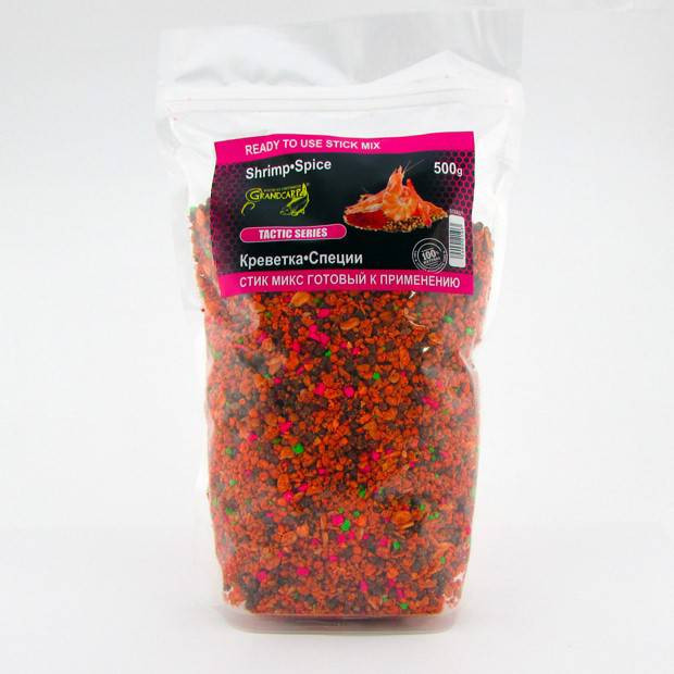 Стик микс Grandcarp готовый к применению КРЕВЕТКА•СПЕЦИИ 500 г (STM021)