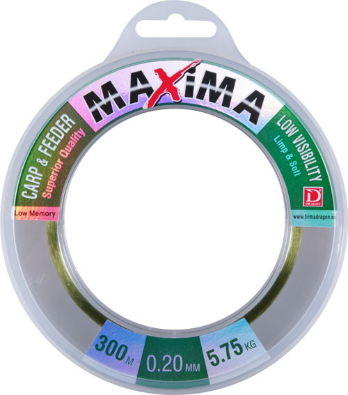 Леска Dragon Maxima Carp&amp;Feeder 300m 0.25mm 7.75kg