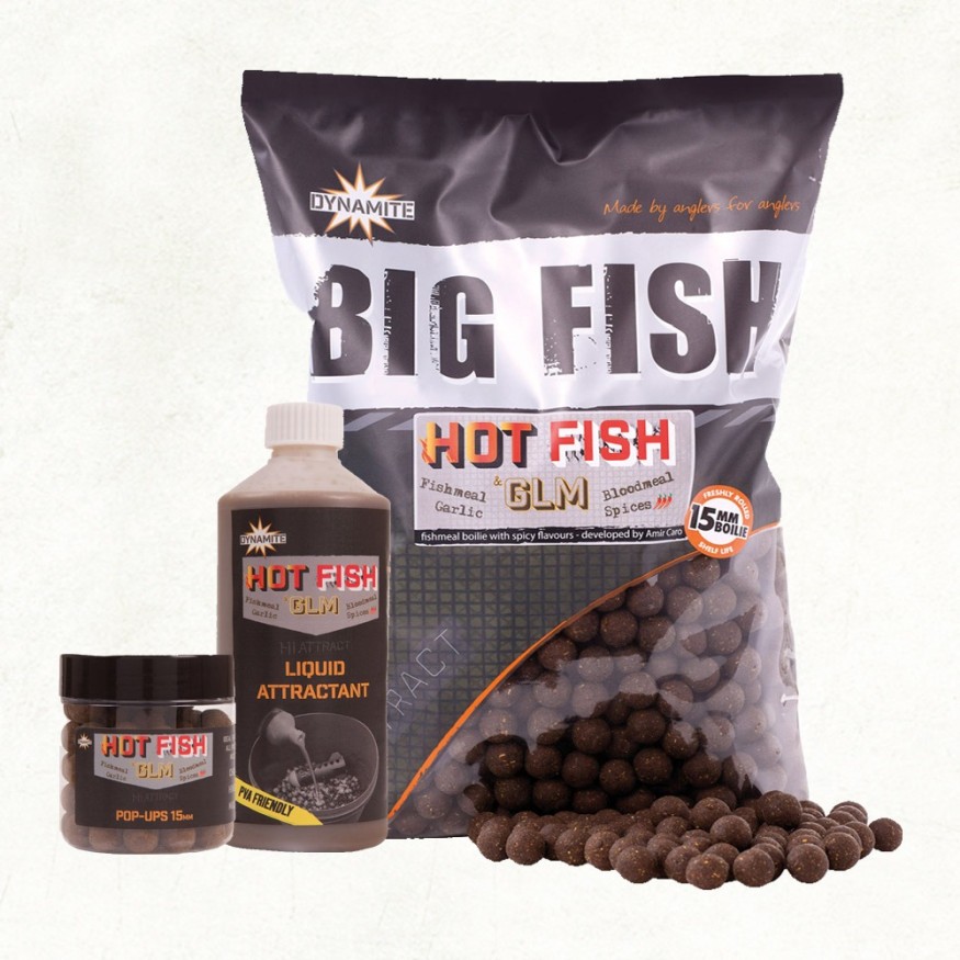 Бойлы Dynamite Baits Hot fish &amp; GLM 15mm 1.8kg