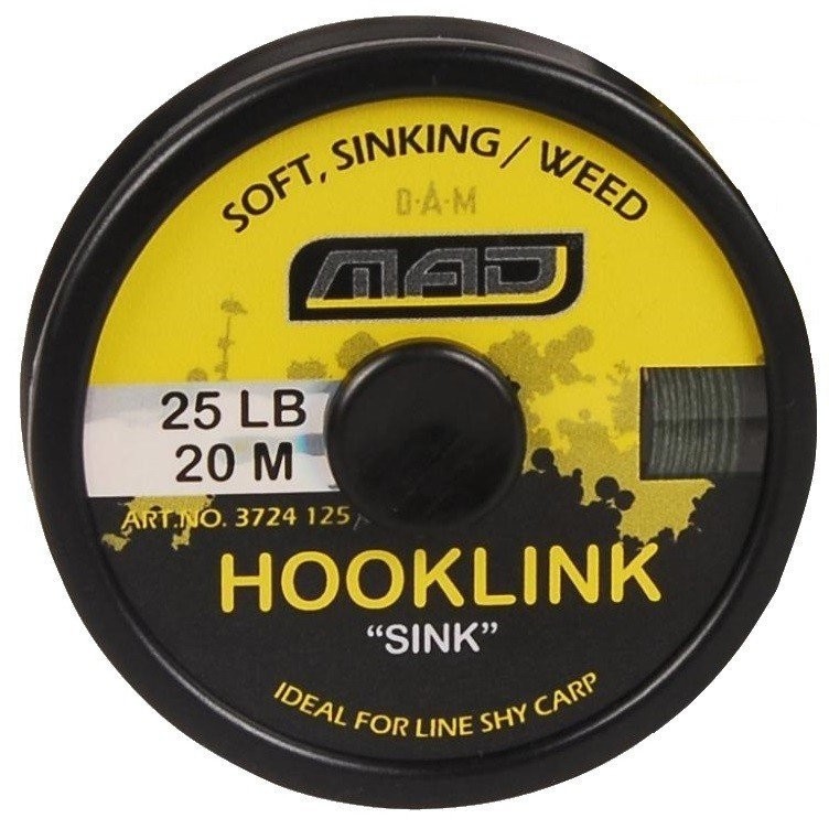 Поводочный материал DAM MAD Hooklink 4-braid "Sink" 20м (color-weed)
