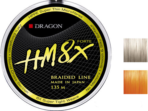 Шнур Dragon HM8X Forte Toray 135m 0.12mm 11.90kg orange