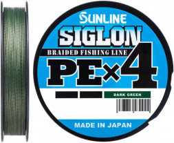 Шнур Sunline Siglon PE х4 150m (темн-зел.) #0.5/0.121mm 8lb/3.3kg