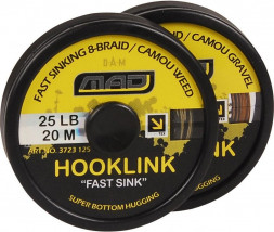 Поводочный материал DAM MAD Hooklink 8-braid "Fast Sink" 20м (color-camou weed)