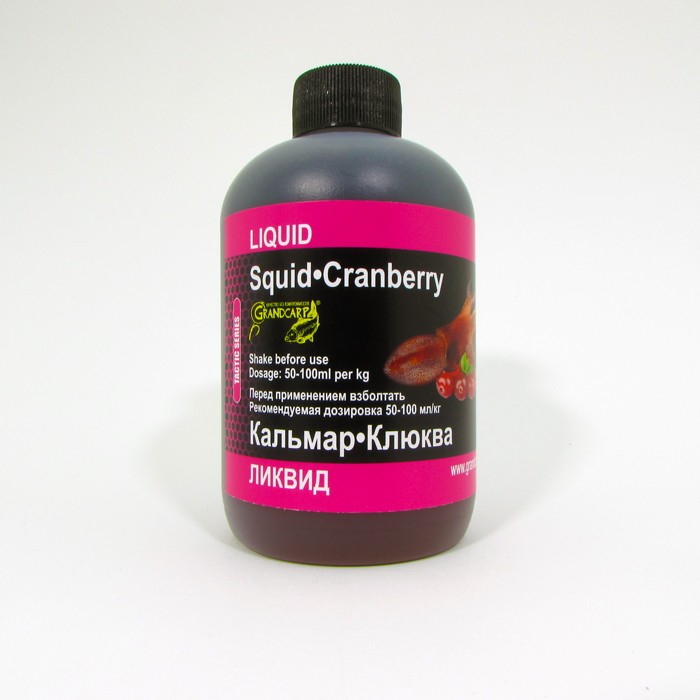 Активный ликвид Grandcarp КАЛЬМАР•КЛЮКВА серии TACTIC 350 мл (LQD057)