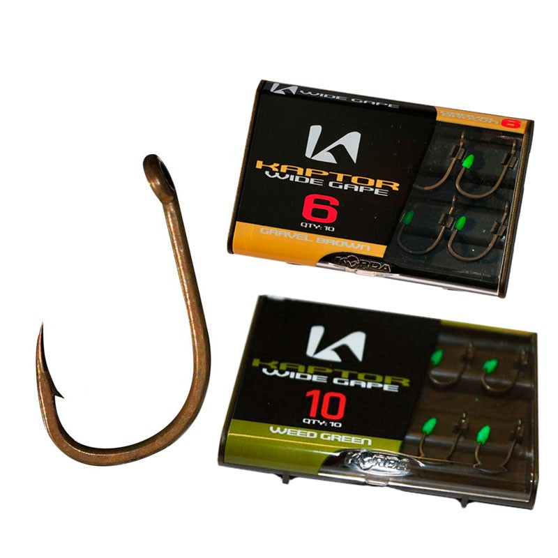Крючки Korda Kaptor Wide Gape №4 Gravel