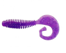 Съедобный силикон Reins G TAIL GRUB 3&quot; 567 Lilac Silver&amp;Blue Flake 12шт (6,5см)