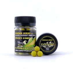 Амино бойлы насадочные растворимые Grandcarp SWEET CORN (СЛАДКАЯ КУКУРУЗА) FEEDER SERIES Ø10 мм 60 шт. (FBB006)