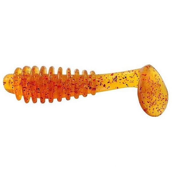 Съедобный силикон Reins BUBBLING SHAD 2&quot; 566 Motor Oil Red Flake 12шт (5см)