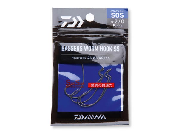 Офсетные крючки Daiwa Bassers Worm Hook SOS Gr. 4/0