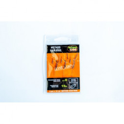 Готовый поводок Method 15Lb. Wide Gape Hook №8 3шт