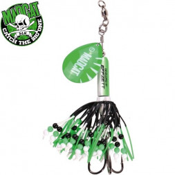 Вращающаяся блесна на сома D.A.M. MADCAT Rattlin' Teaser 85гр тройник №3/0 (green)